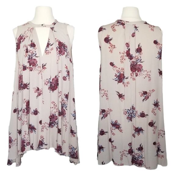 Free People Tree Swing Tunic Dress Washed Stone Floral Combo Size X-Small - Picture 2 of 13